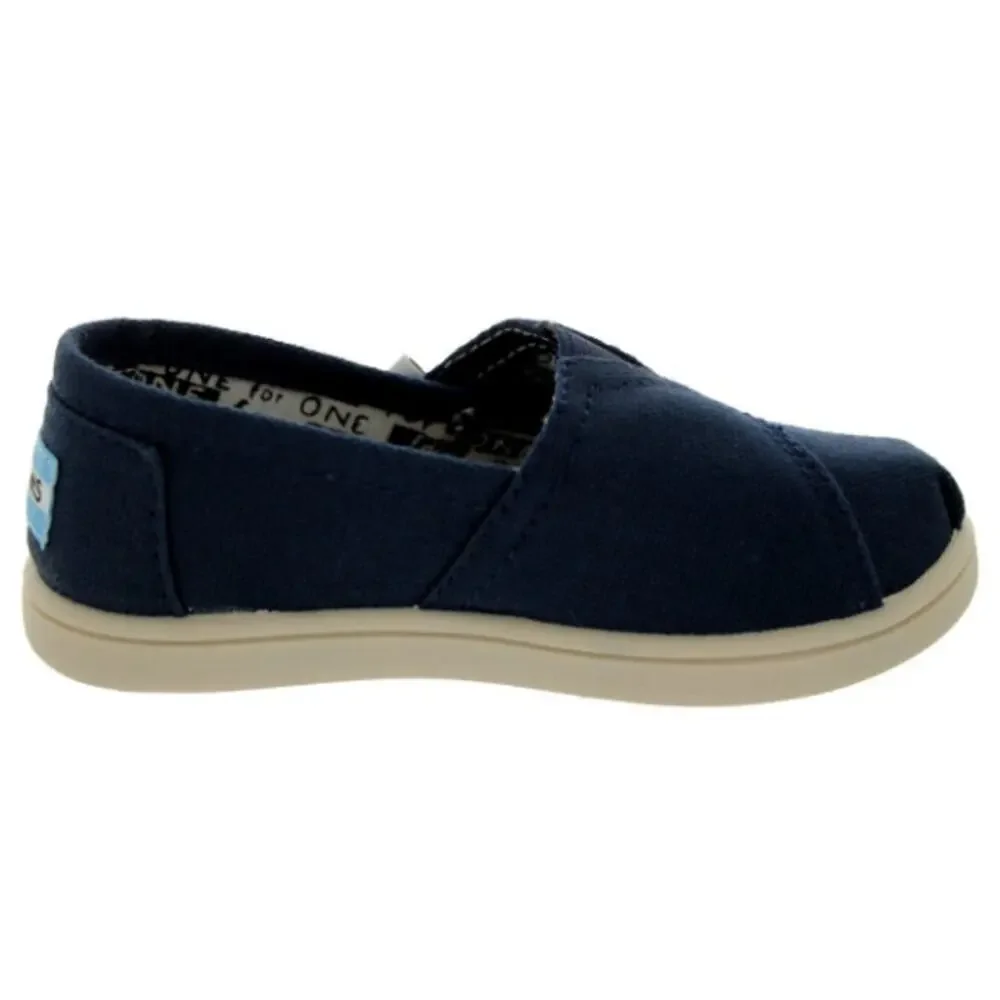 TOMS Boys Navy Alpargata Casual Shoes Size 2